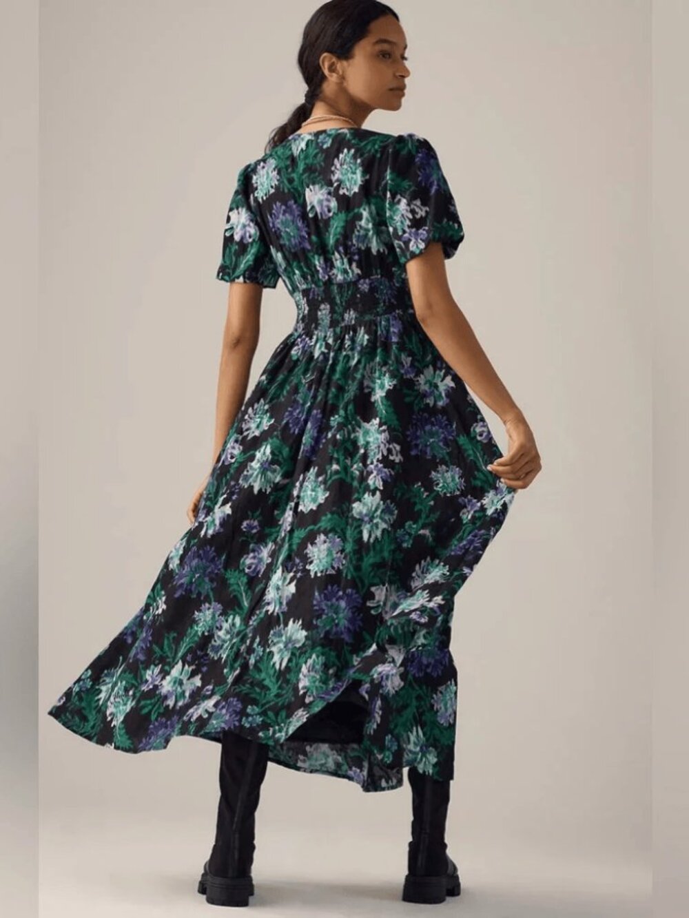 NWT Anthropologie Katerina Maxi Button Front Floral Dress Medium - Picture 3 of 16